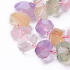 Natural Quartz & Peridot Beads Strands G-P434-12-3