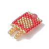Glass Seed Beaded Pendants PALLOY-MZ00227-02-4