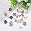 12 Sets 3 Colors Alloy Buckle Clips FIND-WR0006-06-4