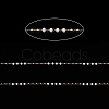 Rondelle Glass Beaded Link Chains CHS-G028-07G-01-2