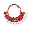 Cloth Pet's Christmas Lace Bandanas AJEW-D051-06B-1