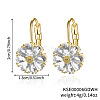 Brass Flower Hoop Earrings JJ3056-5-2