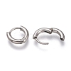 Tarnish Resistant 201 Stainless Steel Huggie Hoop Earrings EJEW-O095-05-18-3