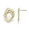Rack Plating Hammered Alloy Stud Earring Findings LS-PALLOY-N155-65-NR-3
