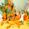 45Pcs 3 Style Flocky Foam Pendant Decoration HJEW-GL0001-03-6