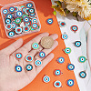 84Pcs 14 Colors CCB Plastic Enamel Pendants CCB-PH0001-24-3