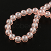 Transparent Spray Painted Glass Bead Strands DGLA-R050-6mm-03-2