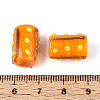 Handmade Gold Foil Glass Bumpy Beads LAMP-ZX003-12-07-3