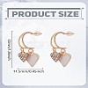 1 Pair Alloy Rhinestone Dangle Stud Earrings EJEW-LP0003-74B-2