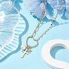 Brass with Stainless Steel Pendants Necklaces NJEW-JN04873-2