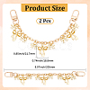 2Pcs Alloy Chains Bag Extender Chains HJEW-BBC0001-44-2