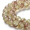 Spray Painted Crackle Glass Beads Strands CCG-Q002-10mm-05-2