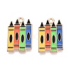 Alloy Enamel Pendants ENAM-Q004-01KCG-27-1