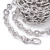 Tarnish Resistant 304 Stainless Steel Oval Link Chains CHS-C002-01P-4