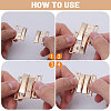 6 Pairs 3 Colors Alloy Interlocking Clasps FIND-CA0009-21-4
