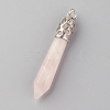Natural Rose Quartz Big Pendants G-R278-88-1