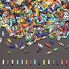 450Pcs 15 Colors 2-Hole Glass Seed Beads SEED-FH0001-07A-7