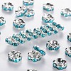 Brass Grade A Rhinestone Spacer Beads RSB028NF-13-1