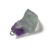 Raw Rough Natural Colorful Fluorite Pendants G-A028-01A-4
