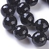 Dyed & Heated Natural Black Agate Beads Strands G-F620-05A-18mm-3