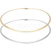 Unicraftale 2Pcs 2 Colors 304 Stainless Steel Wire Wrap Collar Necklaces Set for Women NJEW-UN0001-34-7