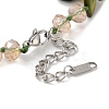 Boho Glass & Dyed Natural Shell Beaded Chips 3 Layer Necklaces for Women NJEW-H047-01A-4