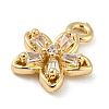 Brass with Clear Cubic Zirconia Charms KK-G478-02B-KCG-2