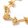 304 Stainless Steel Knot Link Chain Bracelet for Men Women BJEW-E020-01G-2