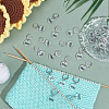 30Pcs Transparent Acrylic Flat Round with Number Pendant Locking Stitch Markers HJEW-BC00089-4