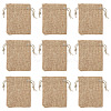 20Pcs Rectangle Polyester Imitation Burlap Packing Pouches Drawstring Bags ABAG-TA0001-95B-3
