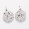 Non-Tarnish 304 Stainless Steel Pendants LS-STAS-Q201-T450S-2