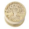 Golden Tone Round Wax Seal Brass Stamp Heads AJEW-M040-01G-P-2
