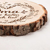 Carved Wood Round Sheets AJEW-WH0362-005-4
