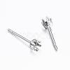 Tarnish Resistant 304 Stainless Steel Stud Earring Settings STAS-H376-96-2