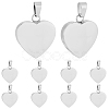 10Pcs Valentines Gift Idea for Him 304 Stainless Steel Stamping Blank Tag Pendants STAS-BBC0010-06B-7