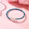 Natural Apatite Beaded Cuff Bangles BJEW-JB13326-01-1