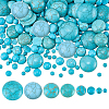 180Pcs 8 Styles Craft Findings Dyed Synthetic Turquoise Gemstone Flat Back Dome Cabochons G-PH0003-28-1