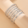 6Pcs 6 Styles Iron Cuff Bangles for Women WG7A492-02-3