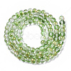 Transparent Spray Painted Glass Bead Strands GLAA-N035-03A-B02-2