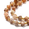 Natural Fossil Coral Beads Strands G-P463-48-4
