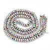 Electroplate Non-magnetic Synthetic Hematite Beads Strands G-T061-154C-2