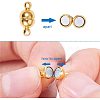Brass Magnetic Clasps with Loops KK-PH0035-11-3