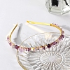 Wire Wrapped Natural Amethyst Chip Hair Bands PW-WG27230-13-1