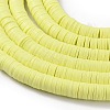 Flat Round Handmade Polymer Clay Beads CLAY-R067-8.0mm-23-3