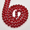 Baking Paint Transparent Glass Bead Strands GLAA-S031-8mm-14-2