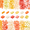 420Pcs 12 Style 2-Hole Opaque Glass Seed Beads SEED-AR0001-37-1