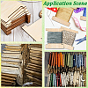 60Pcs 3 Styles Unfinished Wood Cutouts for Craft Supplies DIY-SC0031-11A-6
