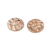 304 Stainless Steel Textured Disc Charms STAS-Q336-11B-RG-2
