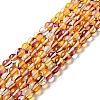 Electroplated Synthetic Moonstone Beads Strands G-F143-A03-M-2