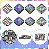 30Pcs Rainbow Iridescent Printed Opaque Acrylic Beads OACR-FS0002-70-2